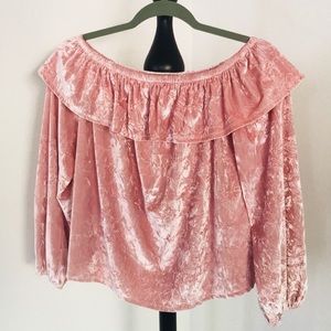 Pink Velvet Top